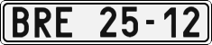 License plate of the Czech Republic, Cars (1960)