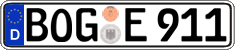 German license plate, Regular plates