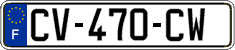 French license plate, SIV (ordinary)