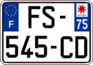 French license plate, SIV (ordinary)