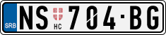 License plate of Serbia, Cars