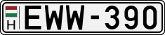 license plates of Hungary, Cars (1990)