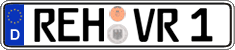 German license plate, Regular plates