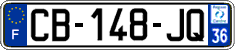 French license plate, SIV (ordinary)