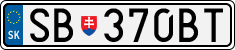 License plate of Slovakia, Cars
