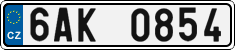 License plate of the Czech Republic, Cars (2001)