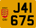 License plate of Jersey, Regular plates (J123456)