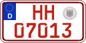 German license plate, Red license plates