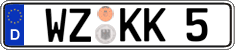 German license plate, Regular plates