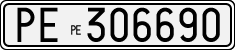 License plate of Italy, Cars (1927 year series)