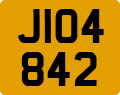 License plate of Jersey, Regular plates (J123456)