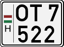 license plates of Hungary, Oldtimers (1990)