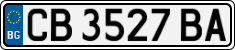 License plate of Bulgaria, Cars