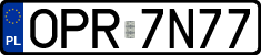 License plates of Poland, Regular car plates