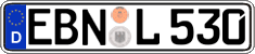 German license plate, Regular plates