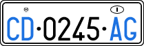License plate of Italy, Diplomatic