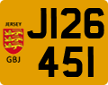 License plate of Jersey, Regular plates (J123456)