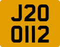 License plate of Jersey, Regular plates (J123456)