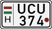 license plates of Hungary, Motorcycles (1990)