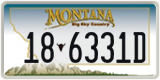 Montana, 1-12345A / 10-1234A
