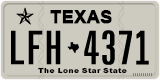 Texas, Regular plates (2012) (АBC-1234)