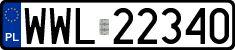 License plates of Poland, Regular car plates
