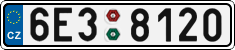 License plate of the Czech Republic, Cars (2001)