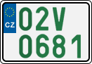 License plate of the Czech Republic, Oldtimers (2001)