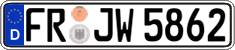 German license plate, Regular plates
