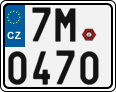 License plate of the Czech Republic, Motorcycles (2001)