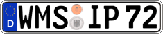 German license plate, Regular plates