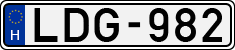license plates of Hungary, Cars (1990)