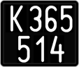 License plate of Austria, 1947 year system