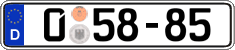German license plate, Diplomatic