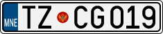 License plate of Montenegro, Cars