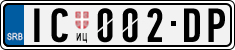 License plate of Serbia, Cars