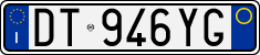 License plate of Italy, Cars (1994 year series)