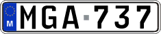 License plate of Malta, Regular plates (ABC 123)