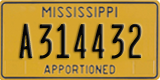 Mississippi, Apportioned
