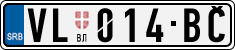 License plate of Serbia, Cars