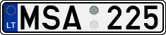 License plate of Lithuania, Cars