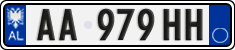 License plate of Albania, Cars (2011)