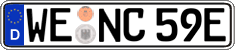 German license plate, Electric vehicles