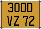 French license plate, FNI