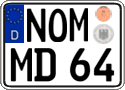 German license plate, Regular plates