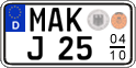 German license plate, Seasonal plates