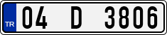 License plate of Turkey, Regular plates