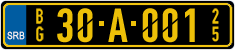 License plate of Serbia, Diplomatic