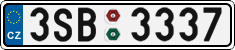 License plate of the Czech Republic, Cars (2001)