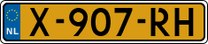 License plate of the Netherlands, Cars